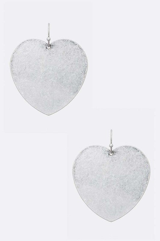 Metal Heart Iconic Earrings - Loving It Shop