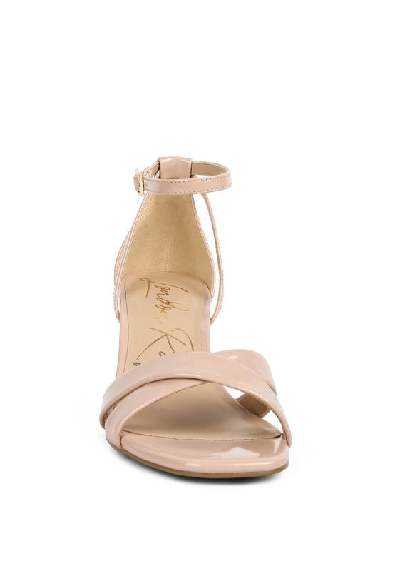 Oraiku Faux Suede Cross Strap Heels