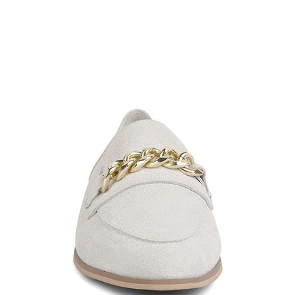 Ricka Chain Embellished Loafers