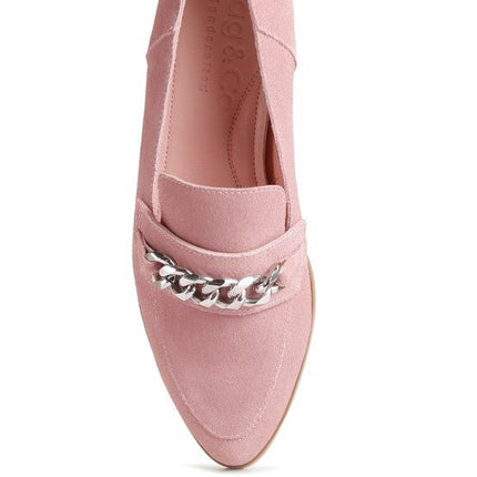 Ricka Chain Embellished Loafers - Loving It Shop