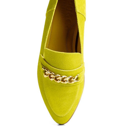 Ricka Chain Embellished Loafers