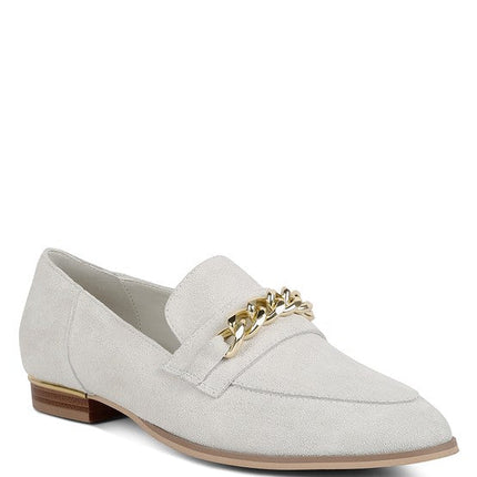 Ricka Chain Embellished Loafers