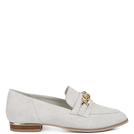 Ricka Chain Embellished Loafers