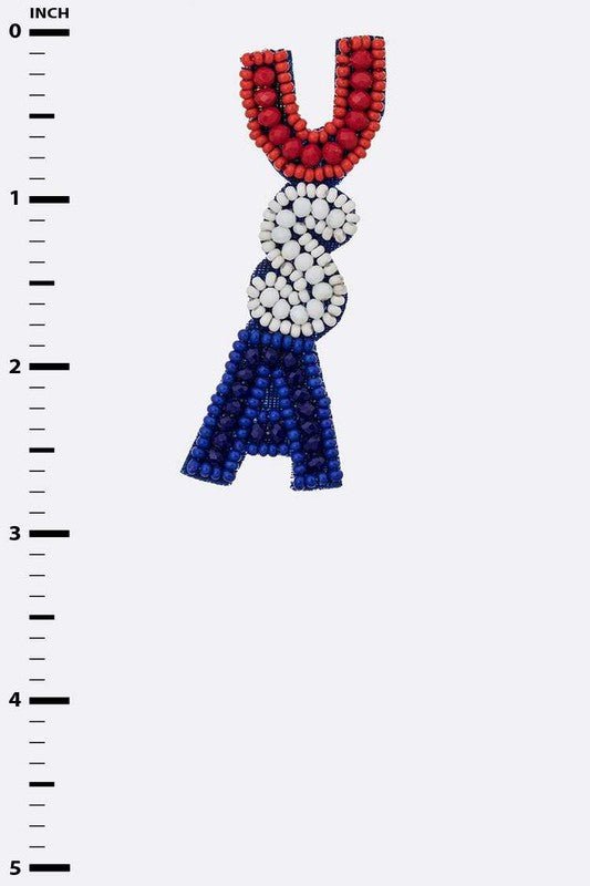 Beaded USA Iconic Earrings - Loving It Shop