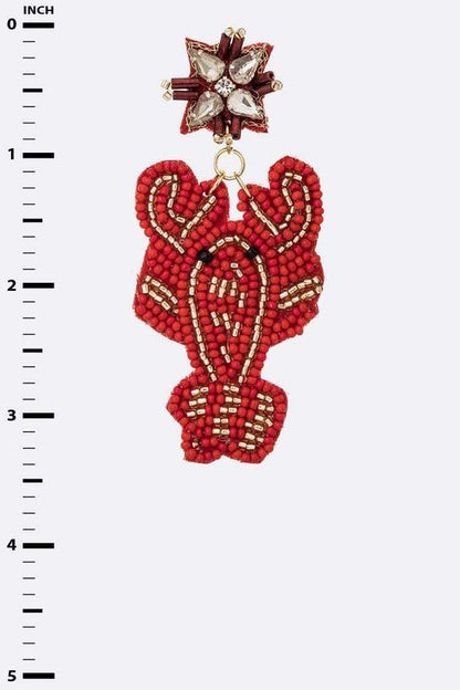 Crawlfish Louisiana Iconic Beaded Earrings - Loving It Shop