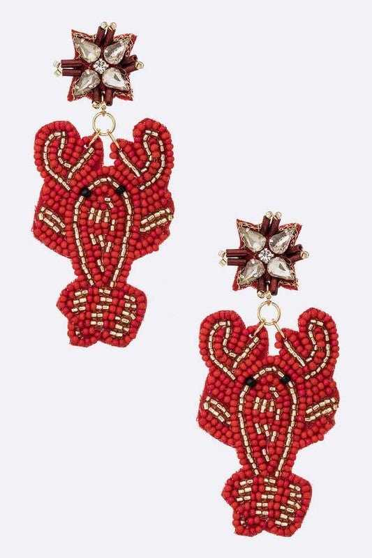 Crawlfish Louisiana Iconic Beaded Earrings - Loving It Shop