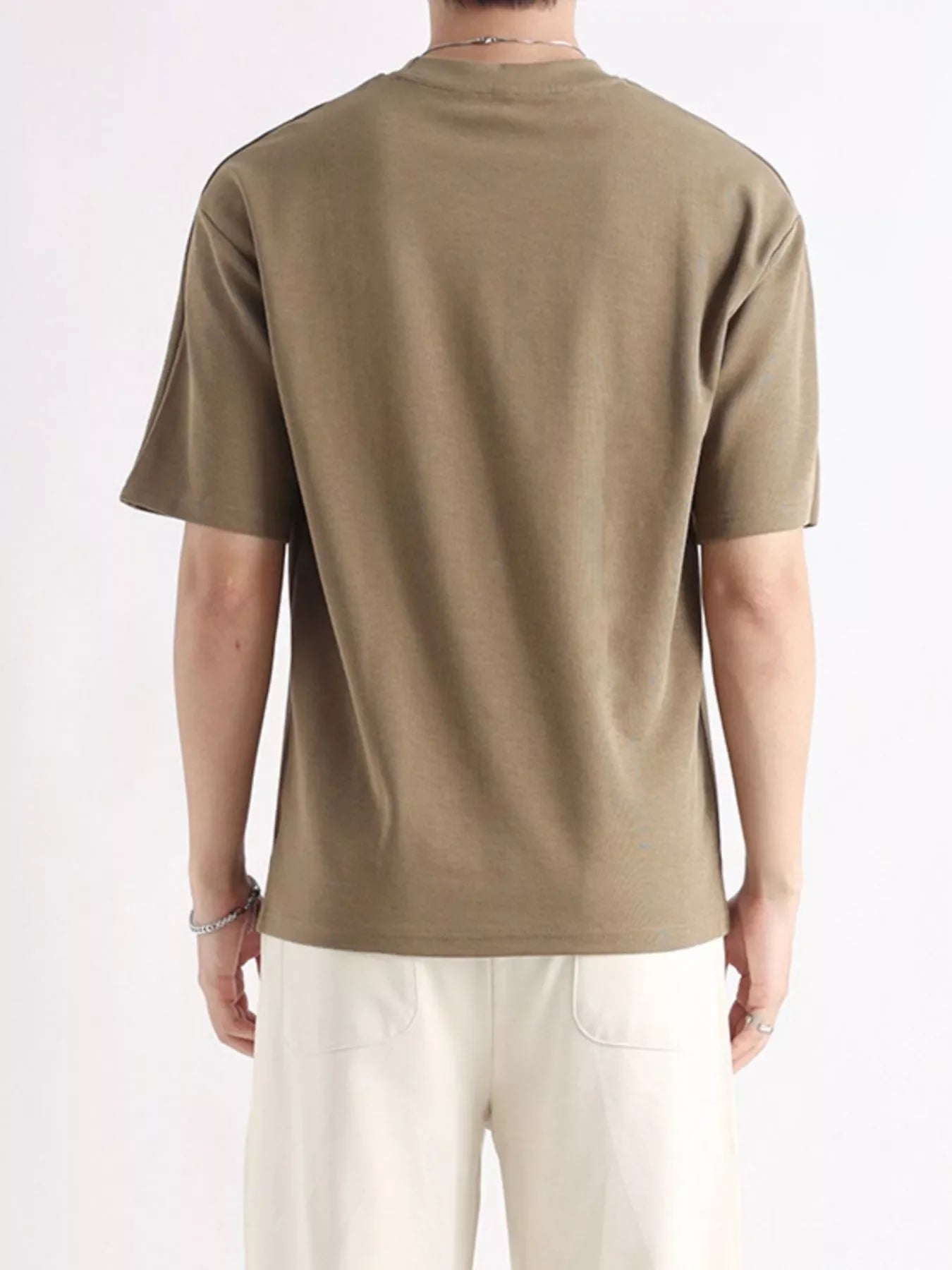 Men's Plus Size Relaxed Fit Solid Color T-Shirt - Loving It Shop