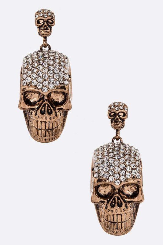 Crystal Skull Iconic Earrings - Loving It Shop