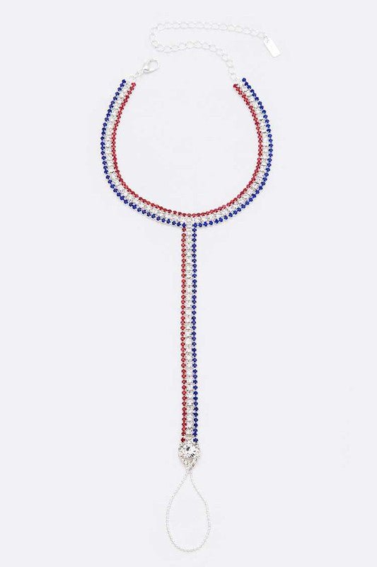 Americana Rhinestone Anklet - Loving It Shop