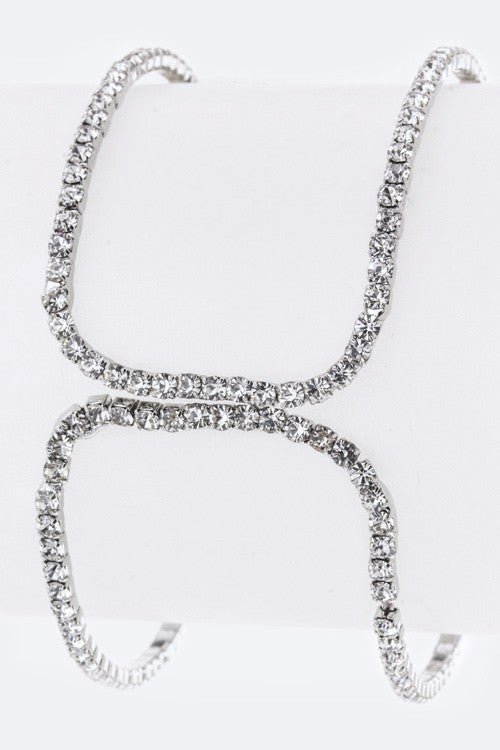 USA Rhinestones Open Cuff - Loving It Shop