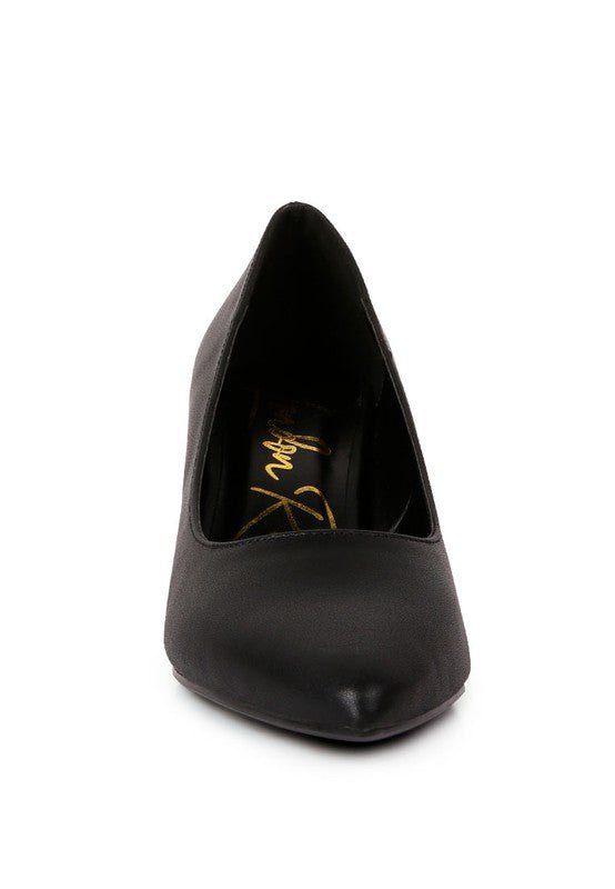 Casey Metallic Detail Block Heel Pumps - Loving It Shop