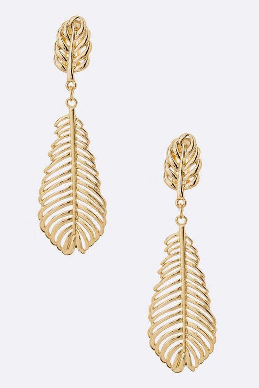 Leaf Casting Clip On Earrings - Loving It Shop