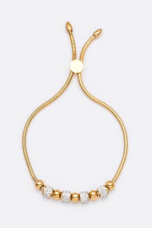 Stainless Steel Sliding Beads Bolo Bracelet - Loving It Shop