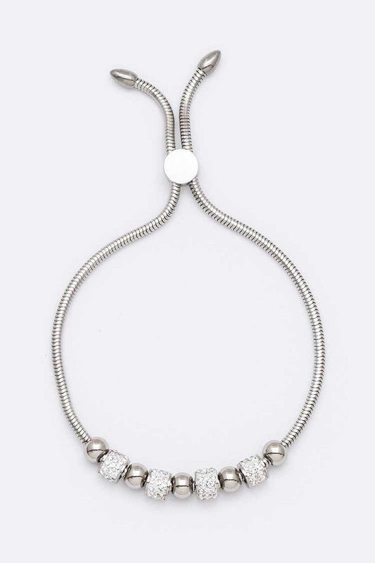 Stainless Steel Sliding Beads Bolo Bracelet - Loving It Shop