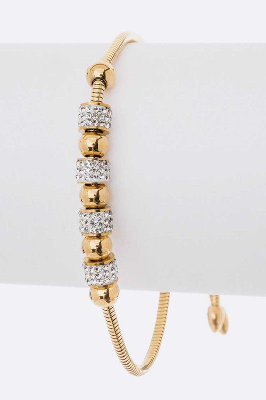 Stainless Steel Sliding Beads Bolo Bracelet - Loving It Shop