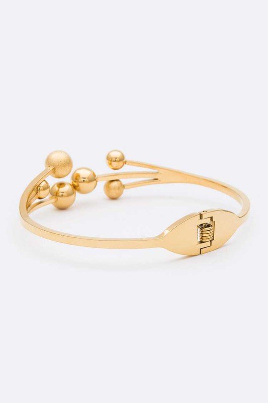 Stainless Steel Fashion Hinge Bangle - Loving It Shop