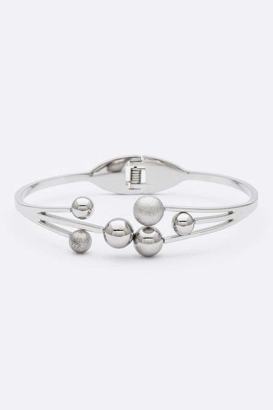 Stainless Steel Fashion Hinge Bangle - Loving It Shop