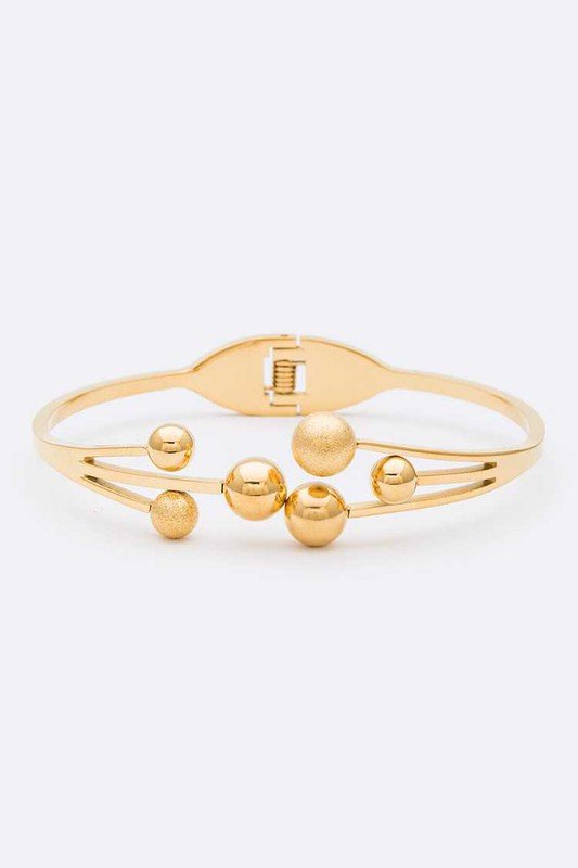Stainless Steel Fashion Hinge Bangle - Loving It Shop