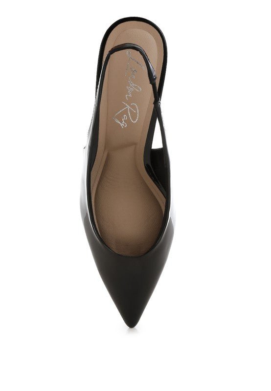 Pentas Kitten Heel Slingback Sandals - Loving It Shop