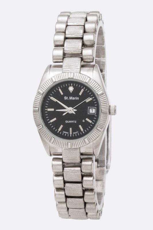 Small Dial Bracelet Watch with Date Trendy Stylish Accessory