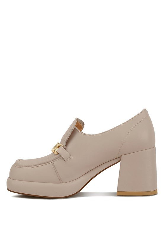 Morgan Metallic Embellishment Platform Loafers - Loving It Shop