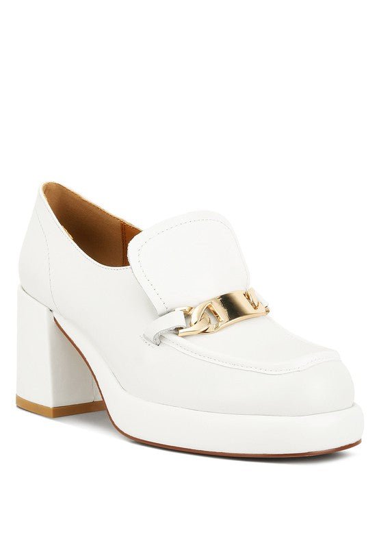 Morgan Metallic Embellishment Platform Loafers - Loving It Shop