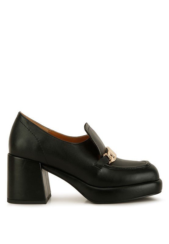 Morgan Metallic Embellishment Platform Loafers - Loving It Shop