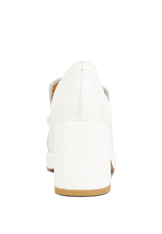 Morgan Metallic Embellishment Platform Loafers - Loving It Shop