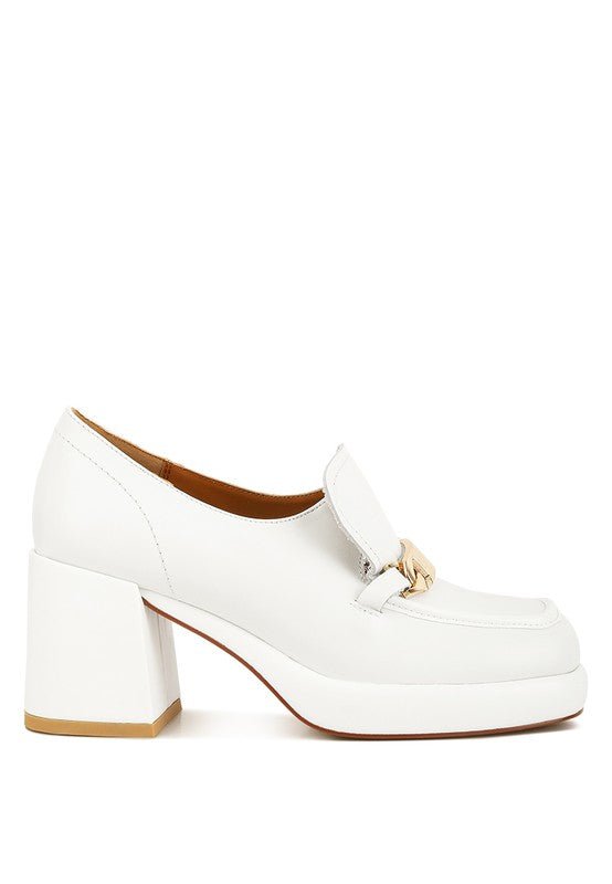 Morgan Metallic Embellishment Platform Loafers - Loving It Shop