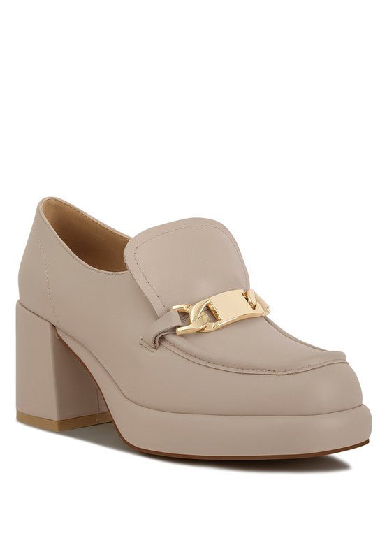 Morgan Metallic Embellishment Platform Loafers - Loving It Shop