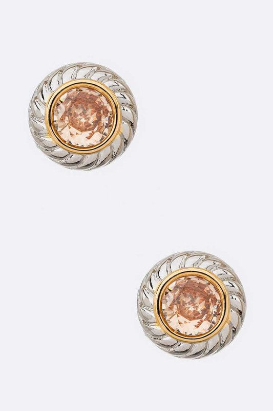 Designer CZ Stud Earrings Stylish Fashion Jewelry