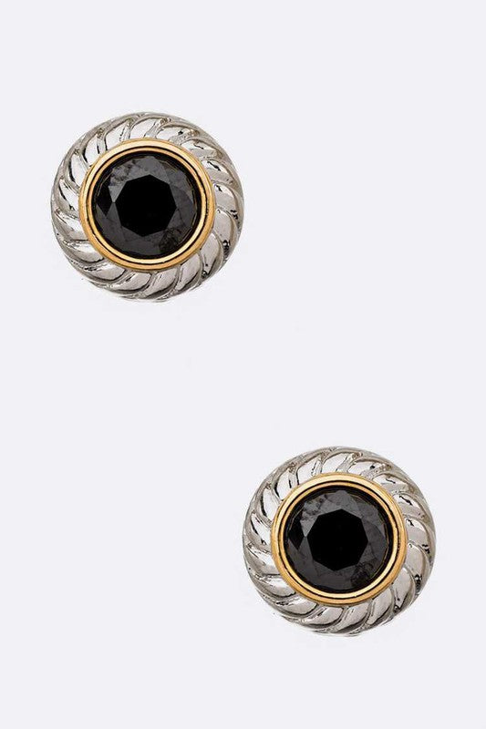 Designer CZ Stud Earrings Stylish Fashion Jewelry