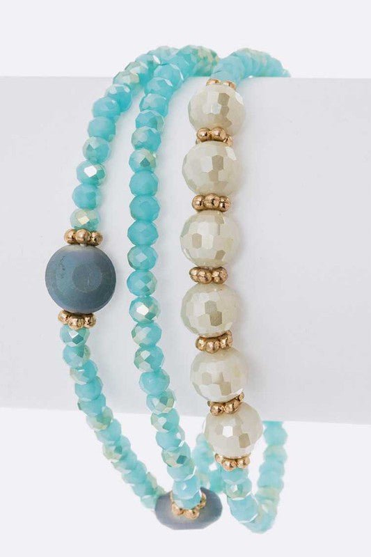 Mix Crystal Stretch Bracelet Set - Loving It Shop