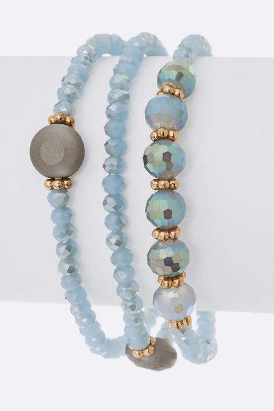 Mix Crystal Stretch Bracelet Set - Loving It Shop
