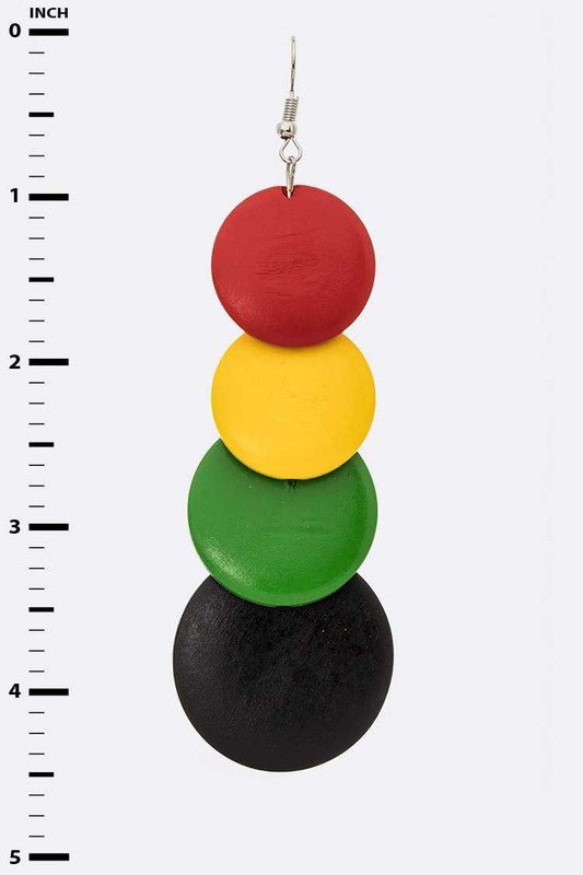 Wooden Circle Drop Earrings - Loving It Shop