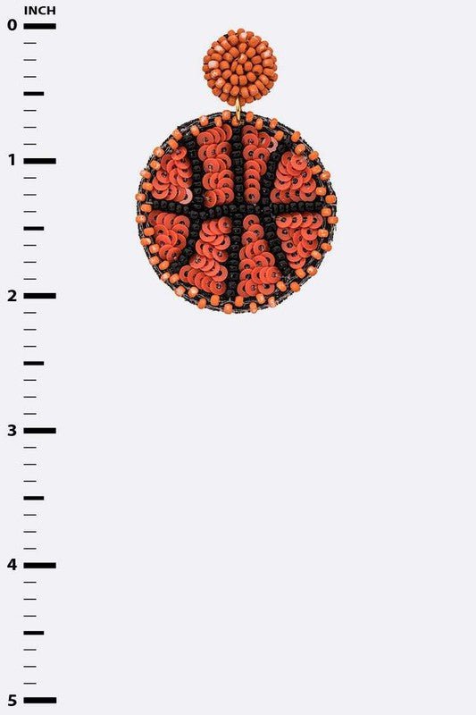 Beaded Basketball Iconic Earrings - Loving It Shop