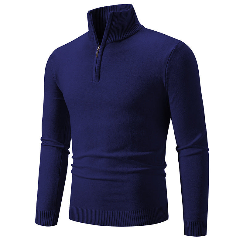 Zip-up Turtleneck Pullover Men&