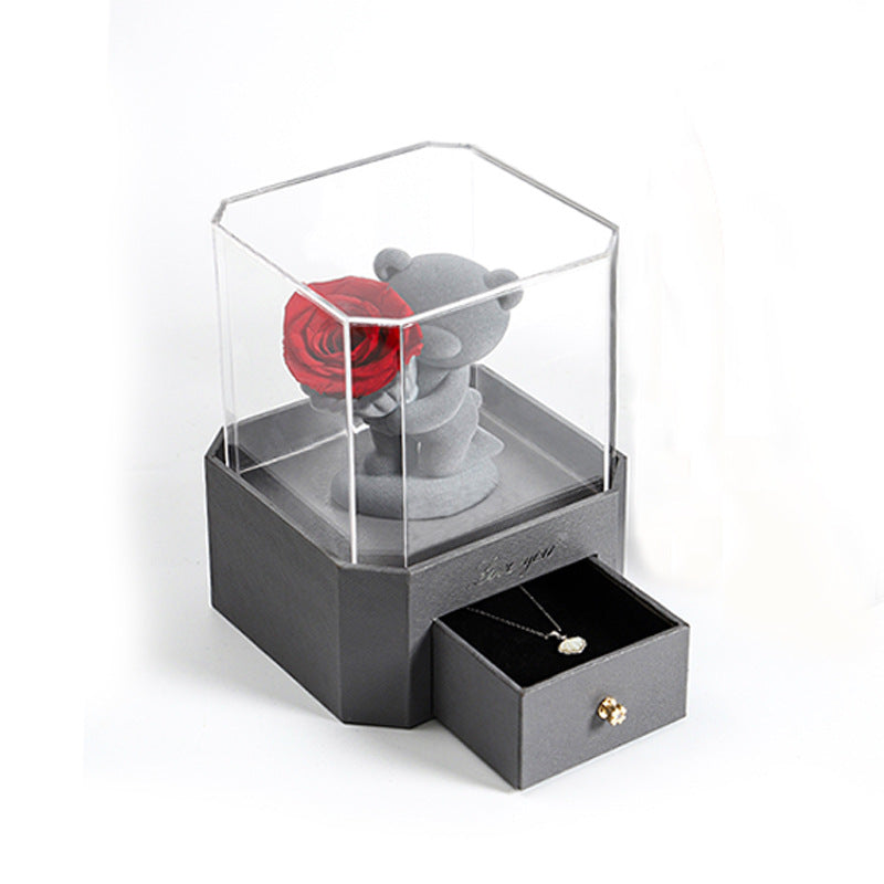 Flocking Bear Gift Box Valentine&