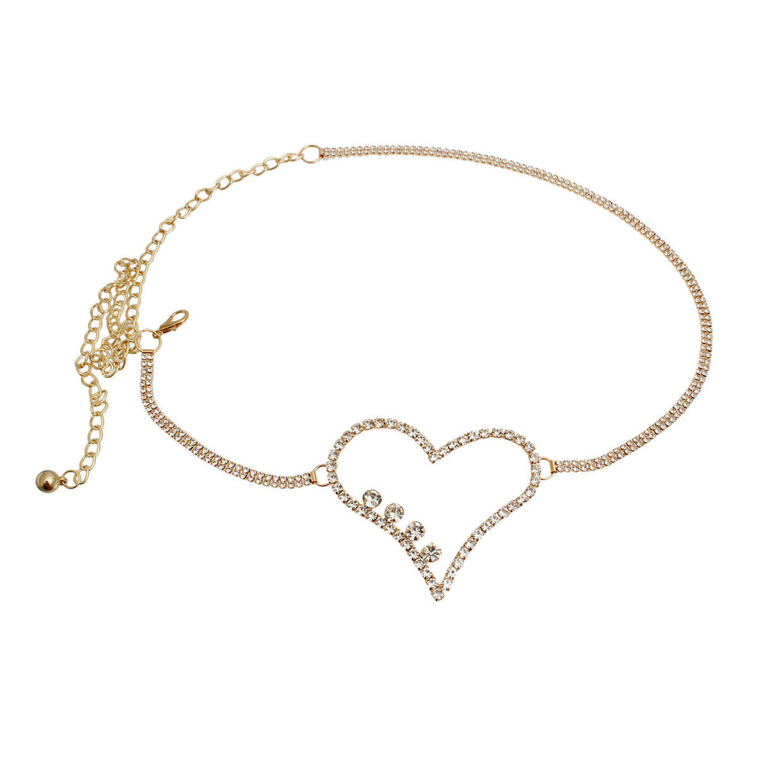 Chain Belt with Gold Embellished Heart Detail – Stylish Statement Accessory
