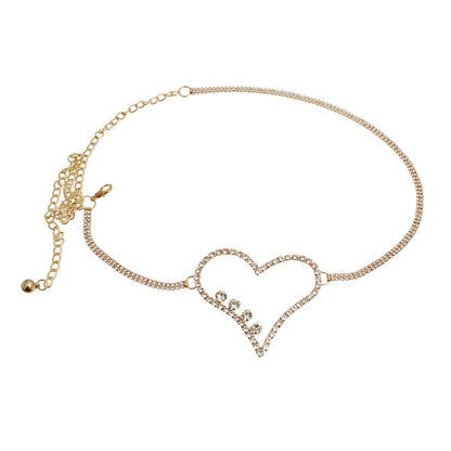 Chain Belt with Gold Embellished Heart Detail – Stylish Statement Accessory