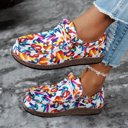 Colorful Printed Casual Loafers - Loving It Shop