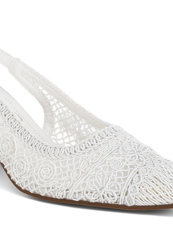 Tolina Woven Design Slingback Sandals - Loving It Shop