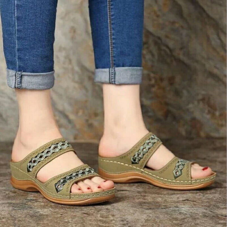 Thick Sole Retro Sewing Ethnic Style Casual Women&