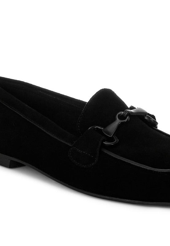 Awen Monochromatic Horsebit Real Suede Loafers - Loving It Shop