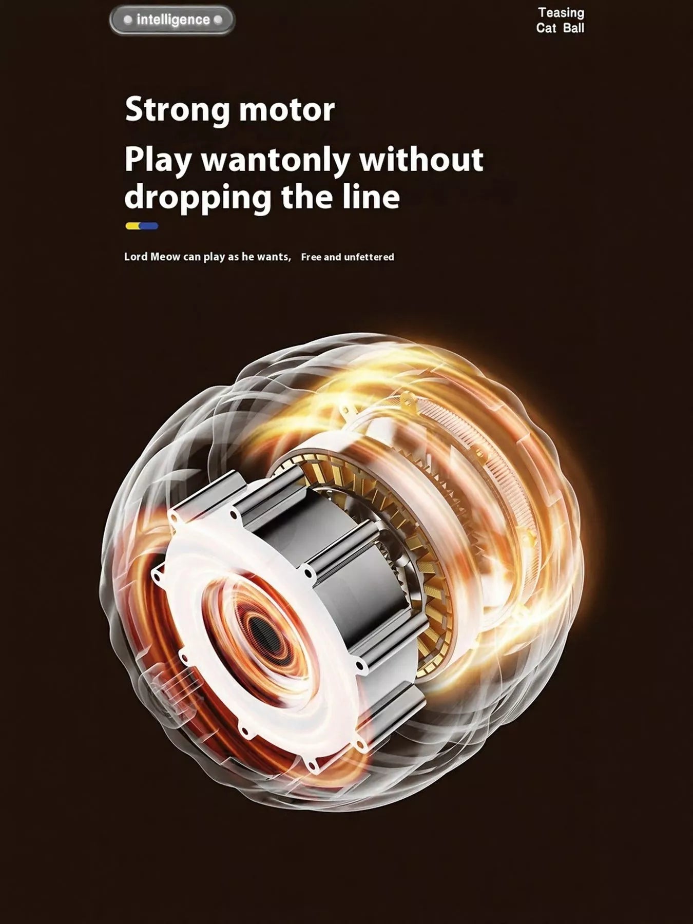 Interactive LED Sound Ball with Feather Teaser - Loving It Shop
