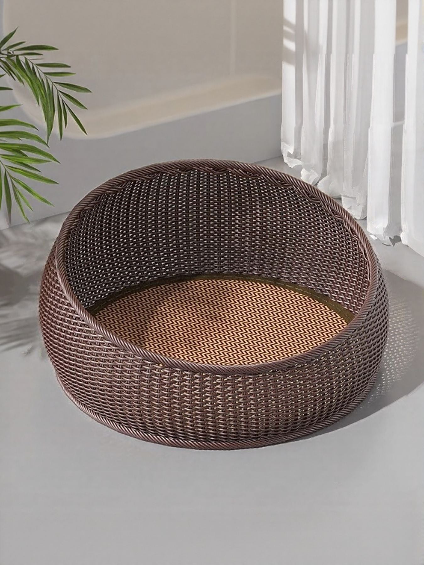 Round Woven Rattan Pet Nest - Loving It Shop