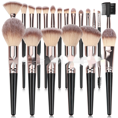 Black Makeup Brush Set – Face &amp; Eyes
