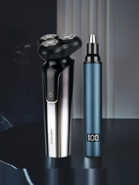 Rotary Rechargeable Electric Shaver and Nose Hair Trimmer - Loving It Shop