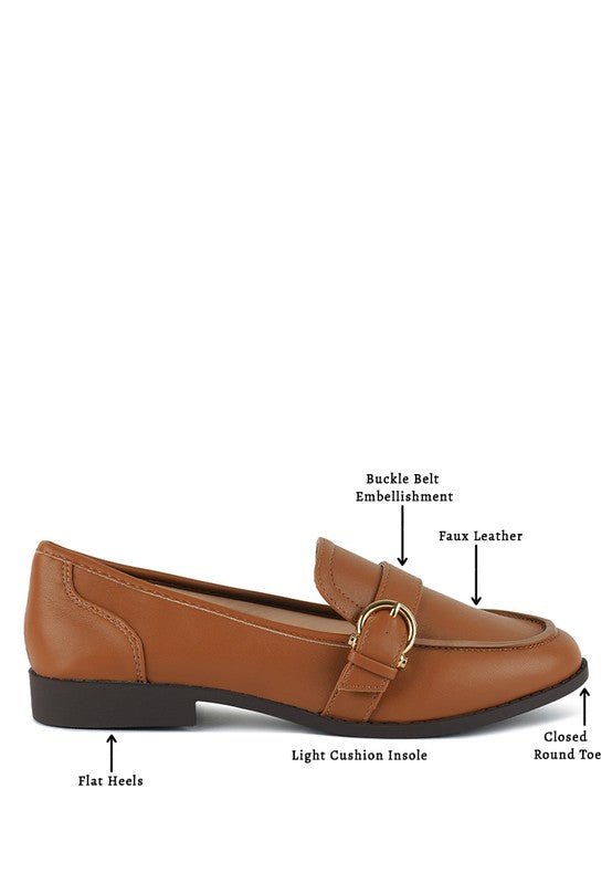 Sheboss Buckle Detail Loafers - Loving It Shop