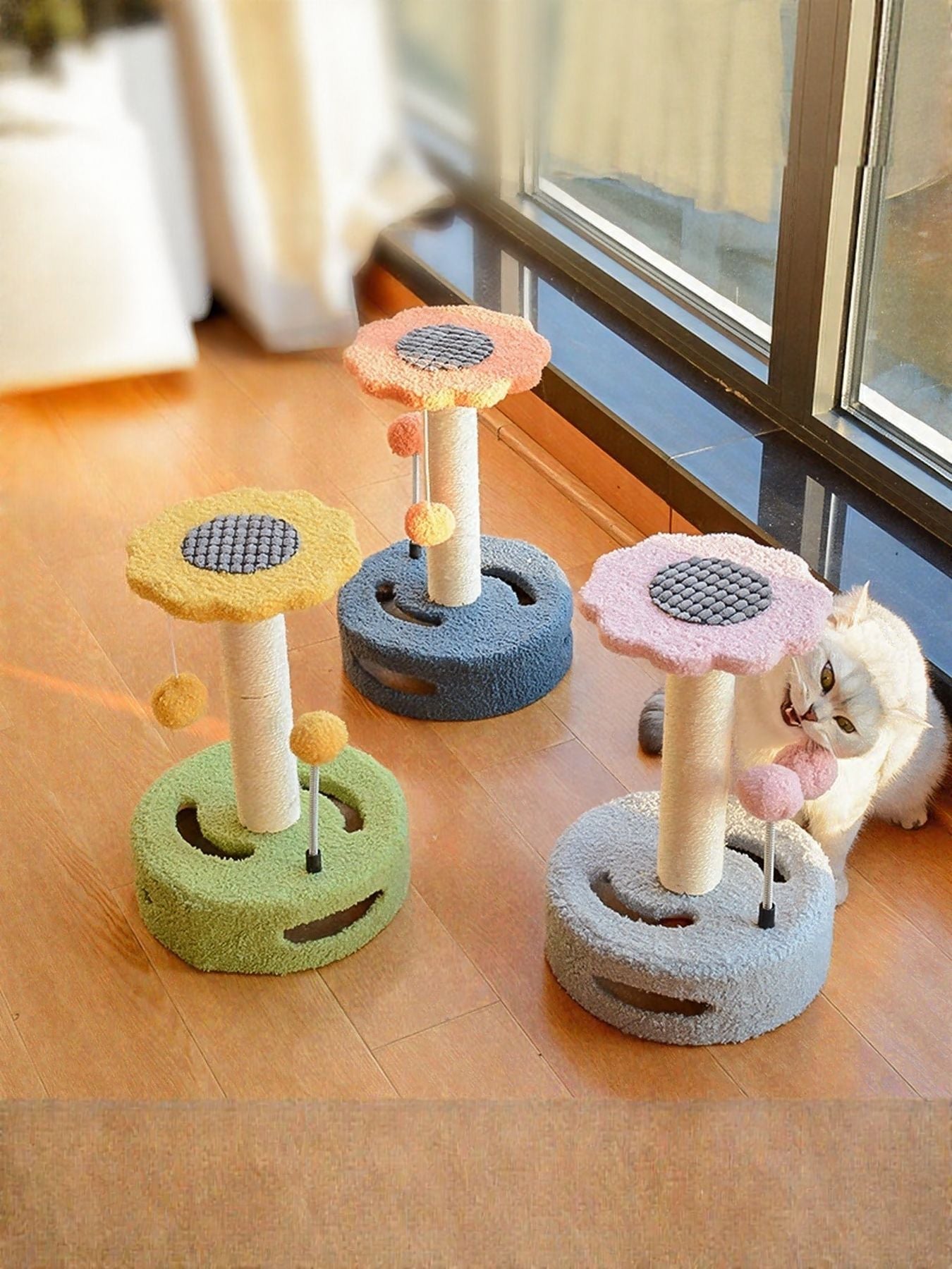 Cat Scratching Posts with Dangling Balls - Loving It Shop